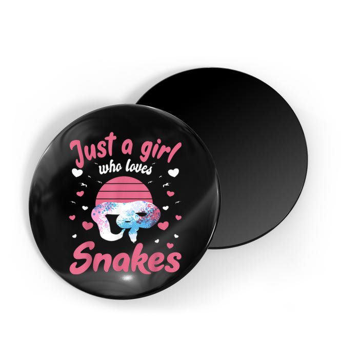 Just A Girl Who Loves Snakes Snake Lover Gift Magnet