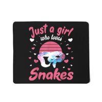 Just A Girl Who Loves Snakes Snake Lover Gift Mousepad