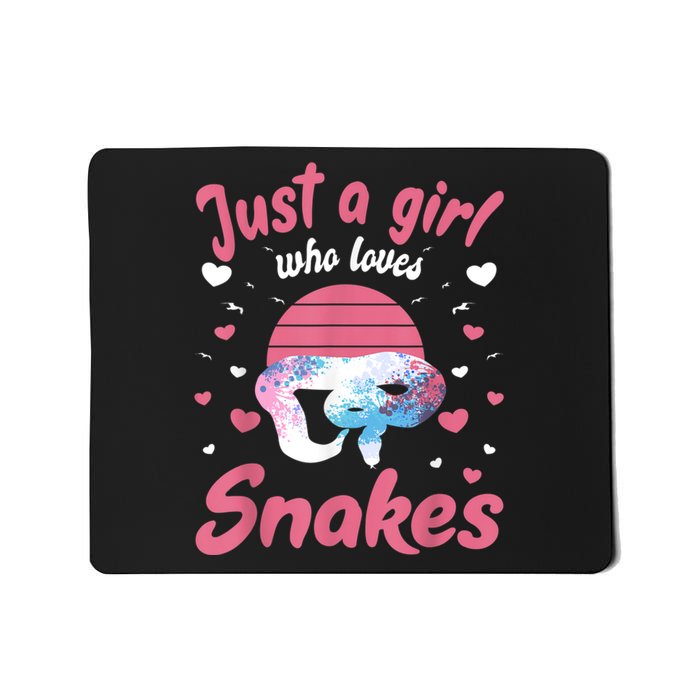 Just A Girl Who Loves Snakes Snake Lover Gift Mousepad