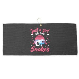 Just A Girl Who Loves Snakes Snake Lover Gift Large Microfiber Waffle Golf Towel