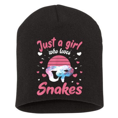 Just A Girl Who Loves Snakes Snake Lover Gift Short Acrylic Beanie