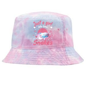 Just A Girl Who Loves Snakes Snake Lover Gift Tie-Dyed Bucket Hat