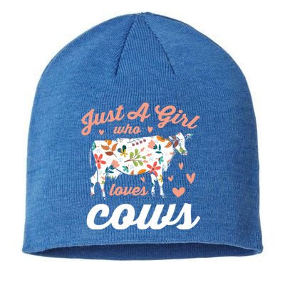 Just A Girl Who Loves Cows Gift Sustainable Beanie