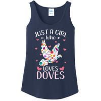 Just A Girl Who Loves Doves Cute Dove Lover Girl Ladies Essential Tank