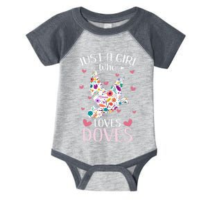 Just A Girl Who Loves Doves Cute Dove Lover Girl Infant Baby Jersey Bodysuit