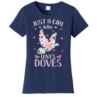 Just A Girl Who Loves Doves Cute Dove Lover Girl Women's T-Shirt