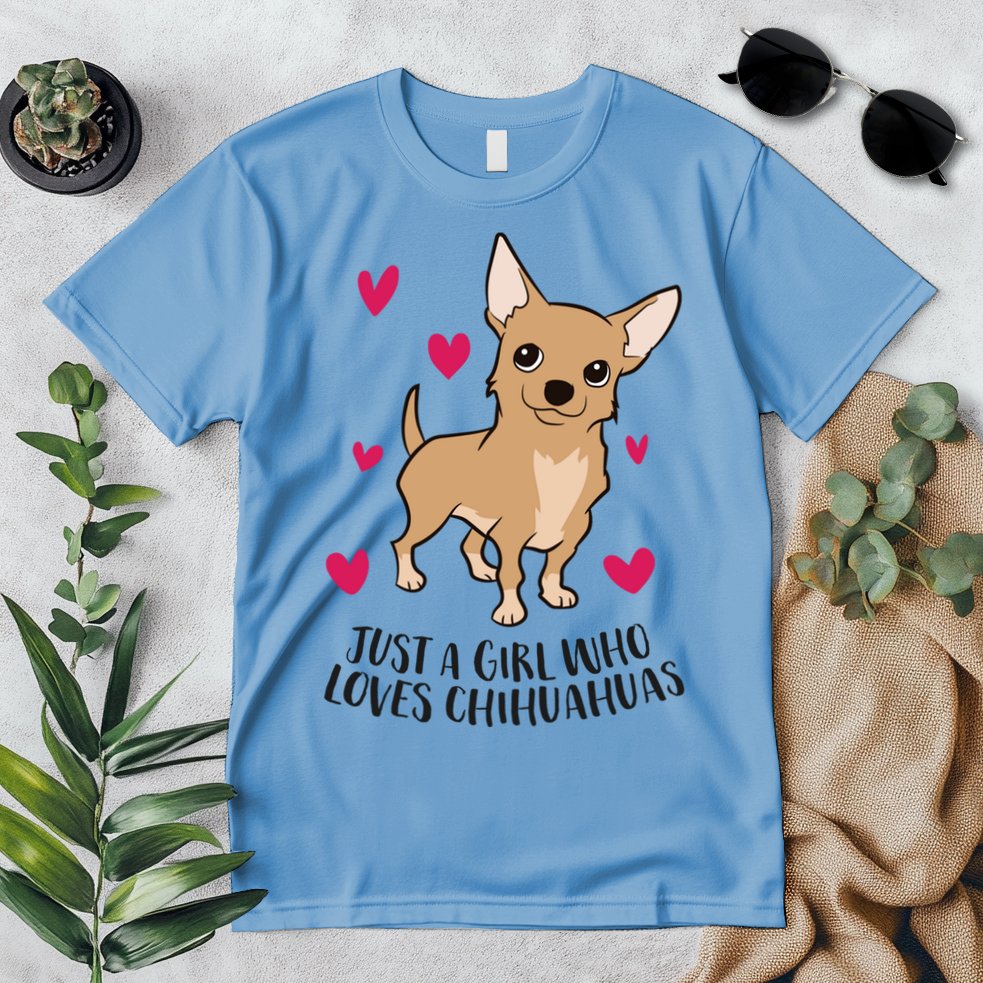 Just A Girl Who Loves Chihuahuas Cute Chihuahua Girl Gift Premium T-Shirt
