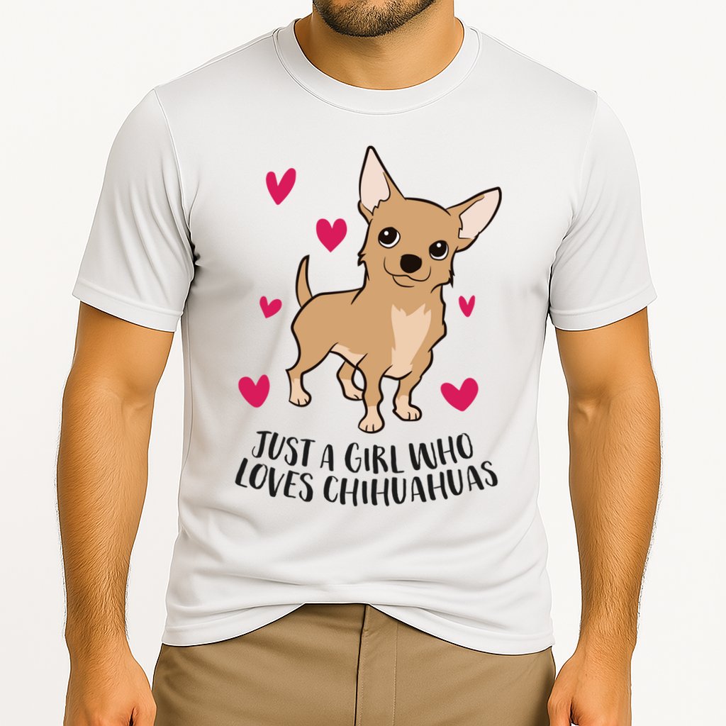 Just A Girl Who Loves Chihuahuas Cute Chihuahua Girl Gift Cooling Performance Crew T-Shirt