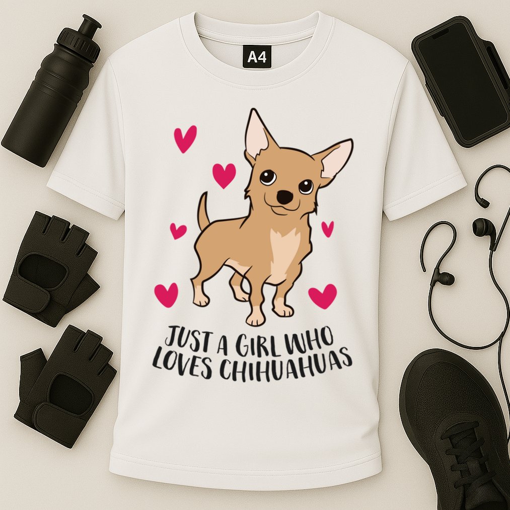 Just A Girl Who Loves Chihuahuas Cute Chihuahua Girl Gift Cooling Performance Crew T-Shirt