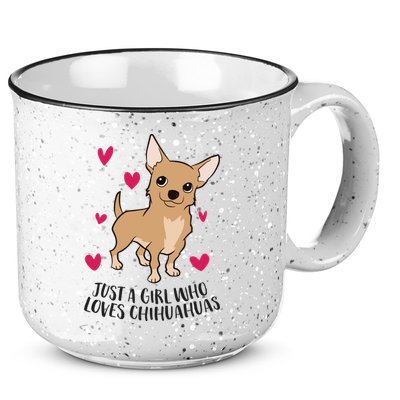 Just A Girl Who Loves Chihuahuas Cute Chihuahua Girl Gift 15oz Campfire Ceramic Mug