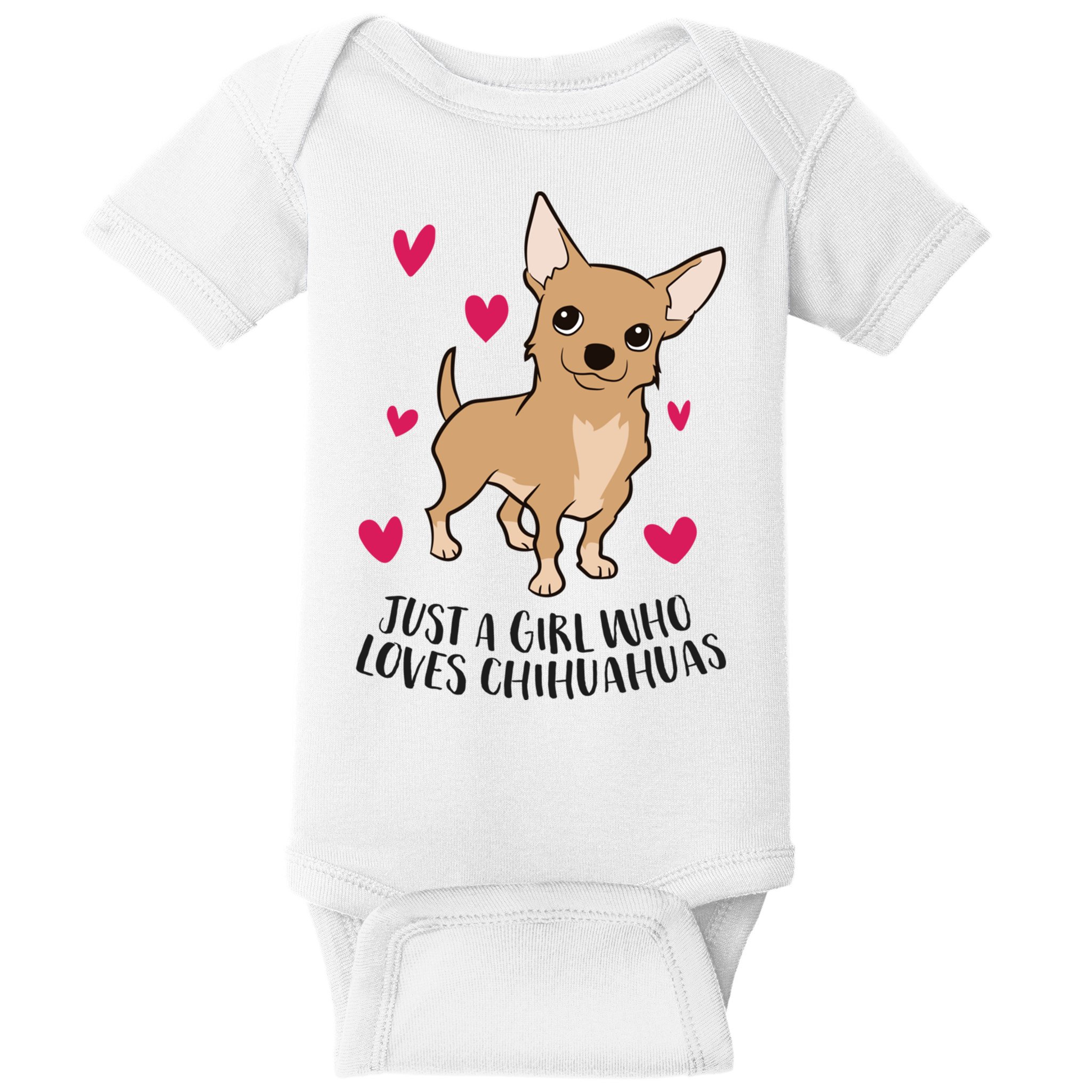 Just A Girl Who Loves Chihuahuas Cute Chihuahua Girl Gift Baby Bodysuit