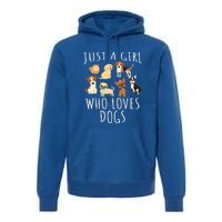 Just A Girl Who Loves Dogs Premium Hoodie