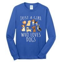 Just A Girl Who Loves Dogs Tall Long Sleeve T-Shirt