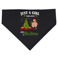 Just A Girl Who Loves Chickens And Christmas USA-Made Doggie Bandana