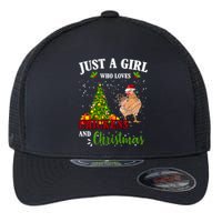 Just A Girl Who Loves Chickens And Christmas Flexfit Unipanel Trucker Cap