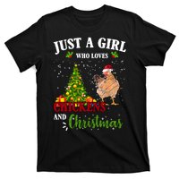 Just A Girl Who Loves Chickens And Christmas T-Shirt