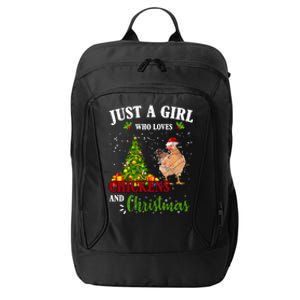 Just A Girl Who Loves Chickens And Christmas City Backpack