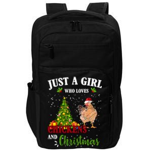 Just A Girl Who Loves Chickens And Christmas Impact Tech Backpack