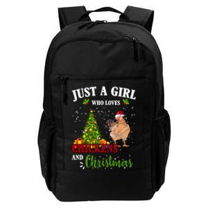 Just A Girl Who Loves Chickens And Christmas Daily Commute Backpack