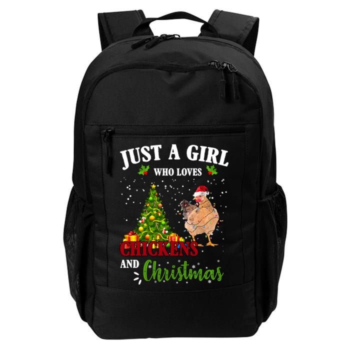 Just A Girl Who Loves Chickens And Christmas Daily Commute Backpack