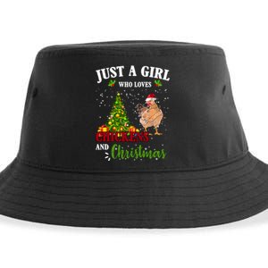 Just A Girl Who Loves Chickens And Christmas Sustainable Bucket Hat