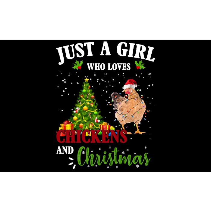 Just A Girl Who Loves Chickens And Christmas Bumper Sticker