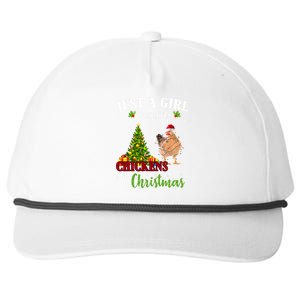 Just A Girl Who Loves Chickens And Christmas Snapback Five-Panel Rope Hat