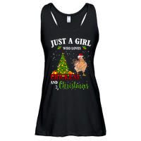 Just A Girl Who Loves Chickens And Christmas Ladies Essential Flowy Tank