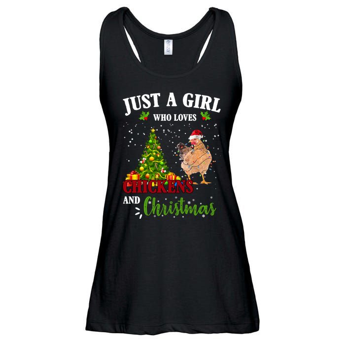 Just A Girl Who Loves Chickens And Christmas Ladies Essential Flowy Tank