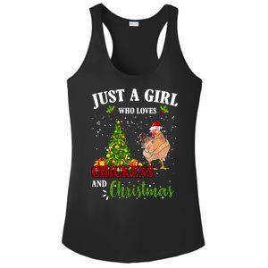 Just A Girl Who Loves Chickens And Christmas Ladies PosiCharge Competitor Racerback Tank