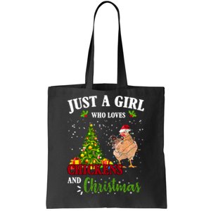 Just A Girl Who Loves Chickens And Christmas Tote Bag