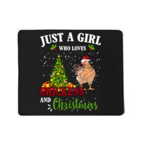 Just A Girl Who Loves Chickens And Christmas Mousepad