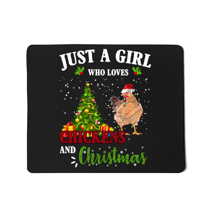 Just A Girl Who Loves Chickens And Christmas Mousepad