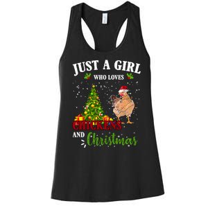 Just A Girl Who Loves Chickens And Christmas Women's Racerback Tank