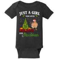 Just A Girl Who Loves Chickens And Christmas Baby Bodysuit