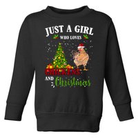 Just A Girl Who Loves Chickens And Christmas Toddler Sweatshirt