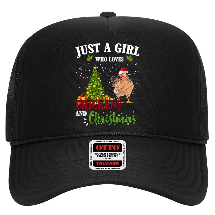 Just A Girl Who Loves Chickens And Christmas Trucker Hat