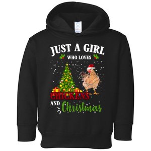 Just A Girl Who Loves Chickens And Christmas Toddler Hoodie