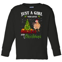 Just A Girl Who Loves Chickens And Christmas Toddler Long Sleeve Shirt