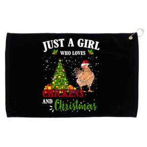 Just A Girl Who Loves Chickens And Christmas Grommeted Golf Towel