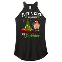 Just A Girl Who Loves Chickens And Christmas Women's Perfect Tri Rocker Tank