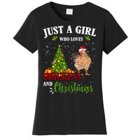 Just A Girl Who Loves Chickens And Christmas Women's T-Shirt