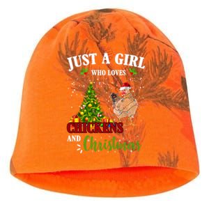 Just A Girl Who Loves Chickens And Christmas Kati - Camo Knit Beanie