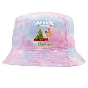 Just A Girl Who Loves Chickens And Christmas Tie-Dyed Bucket Hat