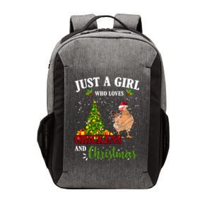 Just A Girl Who Loves Chickens And Christmas Vector Backpack