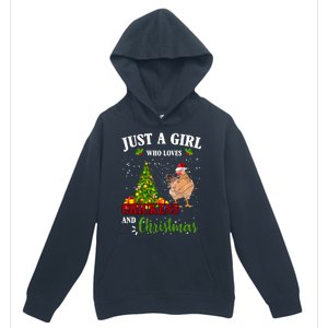 Just A Girl Who Loves Chickens And Christmas Urban Pullover Hoodie