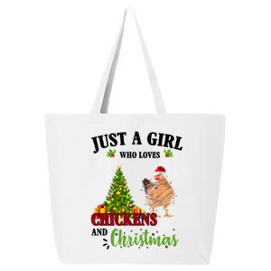 Just A Girl Who Loves Chickens And Christmas 25L Jumbo Tote