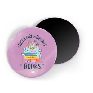 Just A Girl Who Loves Books Gifts For Book Worm Magnet