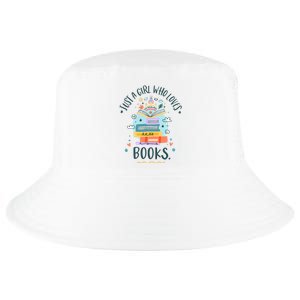 Just A Girl Who Loves Books Gifts For Book Worm Cool Comfort Performance Bucket Hat