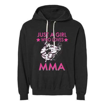 Just A Girl Who Loves MMA Mixed Martial Arts Garment-Dyed Fleece Hoodie